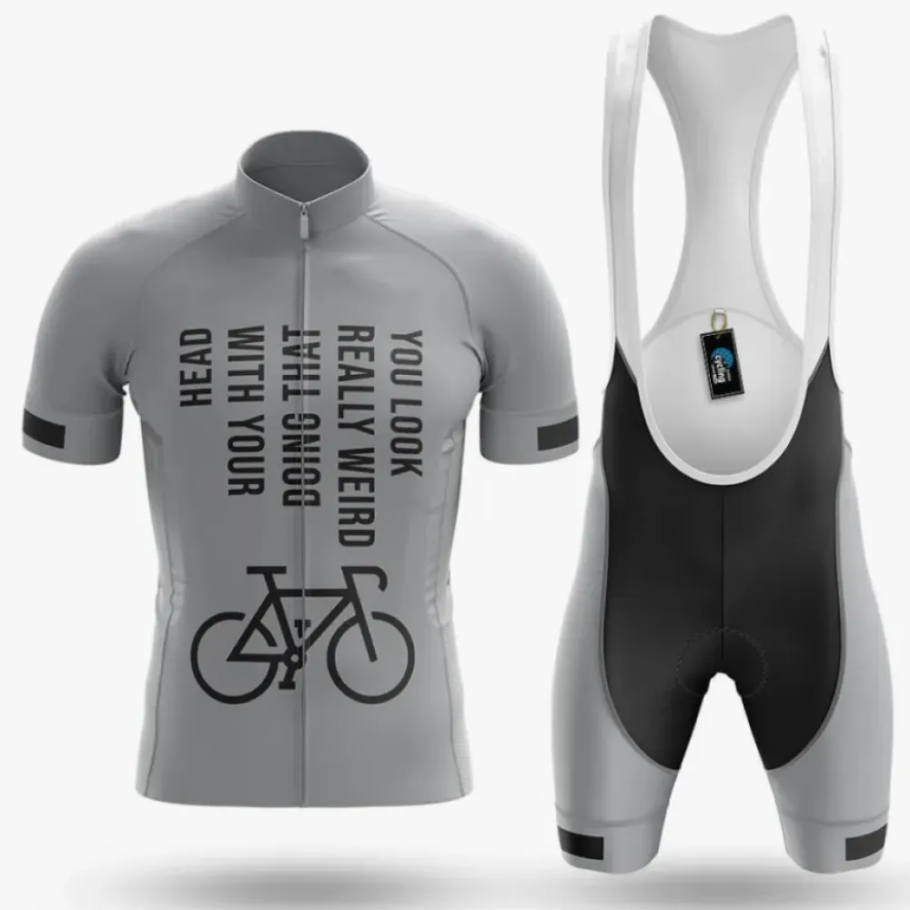 Cycling Kit You Look Really Weird Gray/Black/White