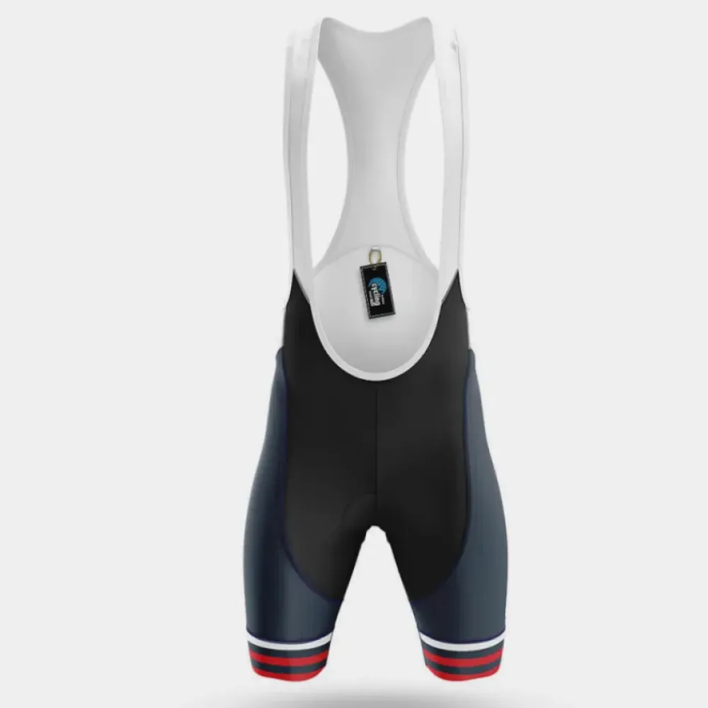 Cycling Cycle Bibs Breathable Navy/Red/White