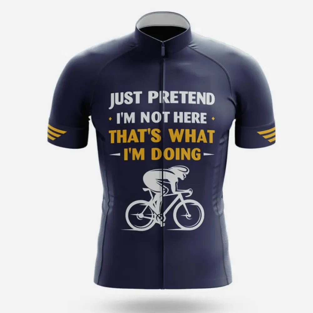 Just Pretend Cycling Jersey Navy/Yellow/White