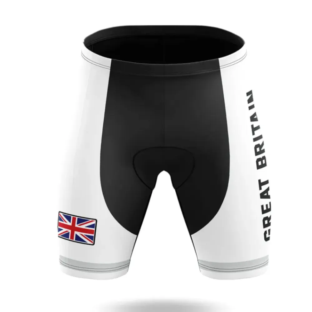 Great Britain S5 Women Cycling Shorts White/Black/Great Britain
