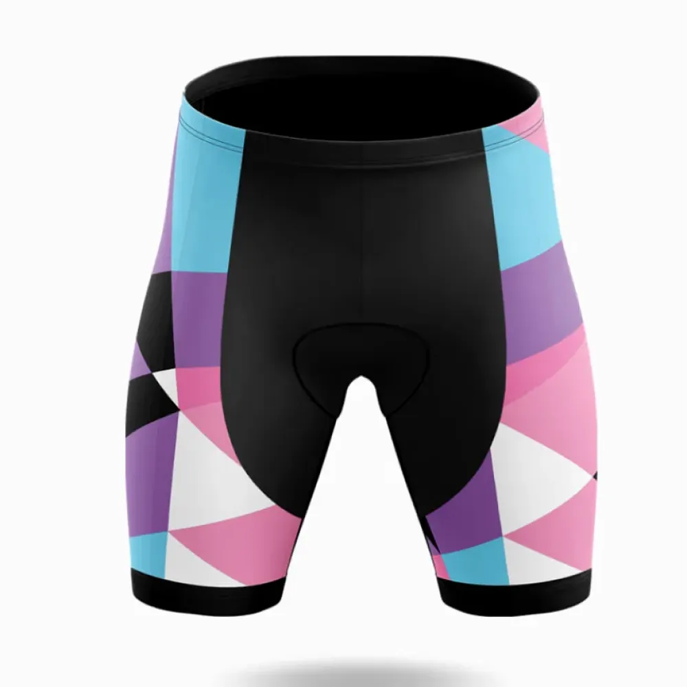 Lollipop Women's Cycling Shorts Pink/Light Blue/Purple