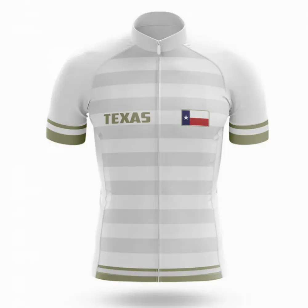 Texas S30 Cycling Jersey Striped White/Green/Red