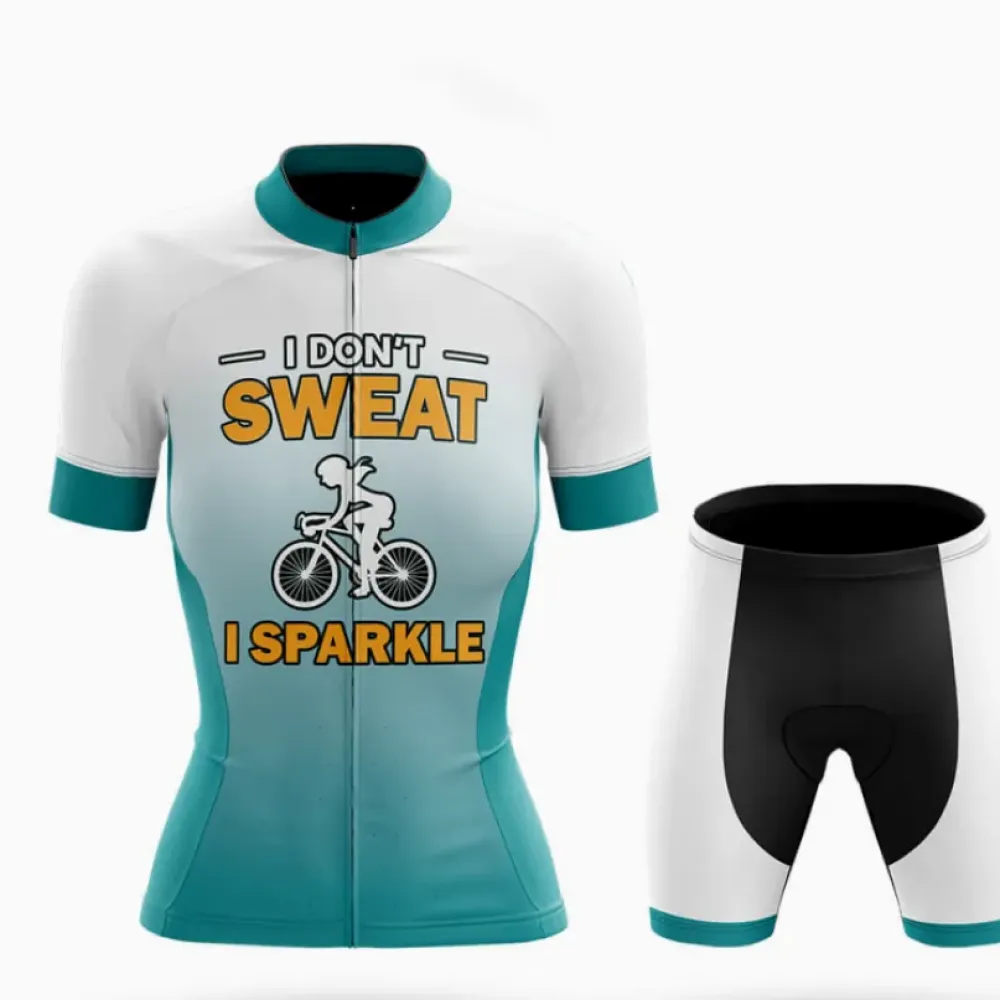 Sparkle Women Cycling Kit White/Teal/Grey