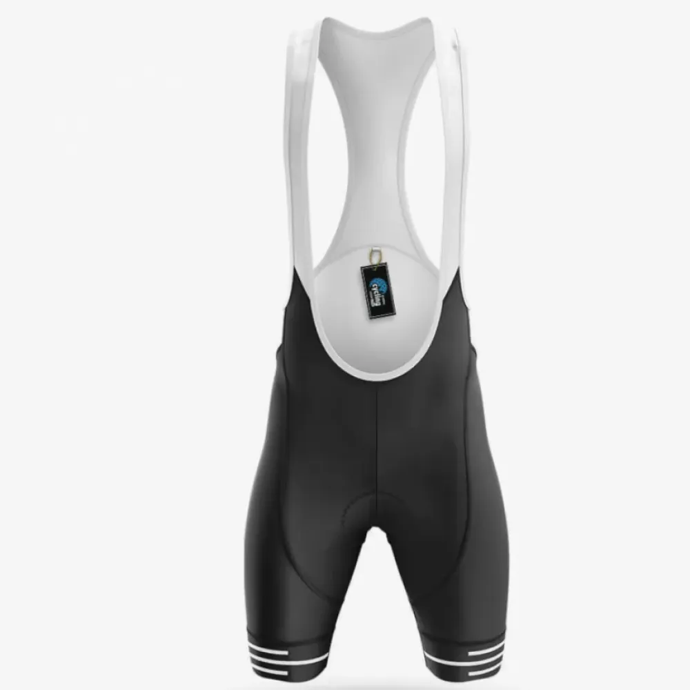 Italian Cycling Bibs Comfortable Black/White/Grey