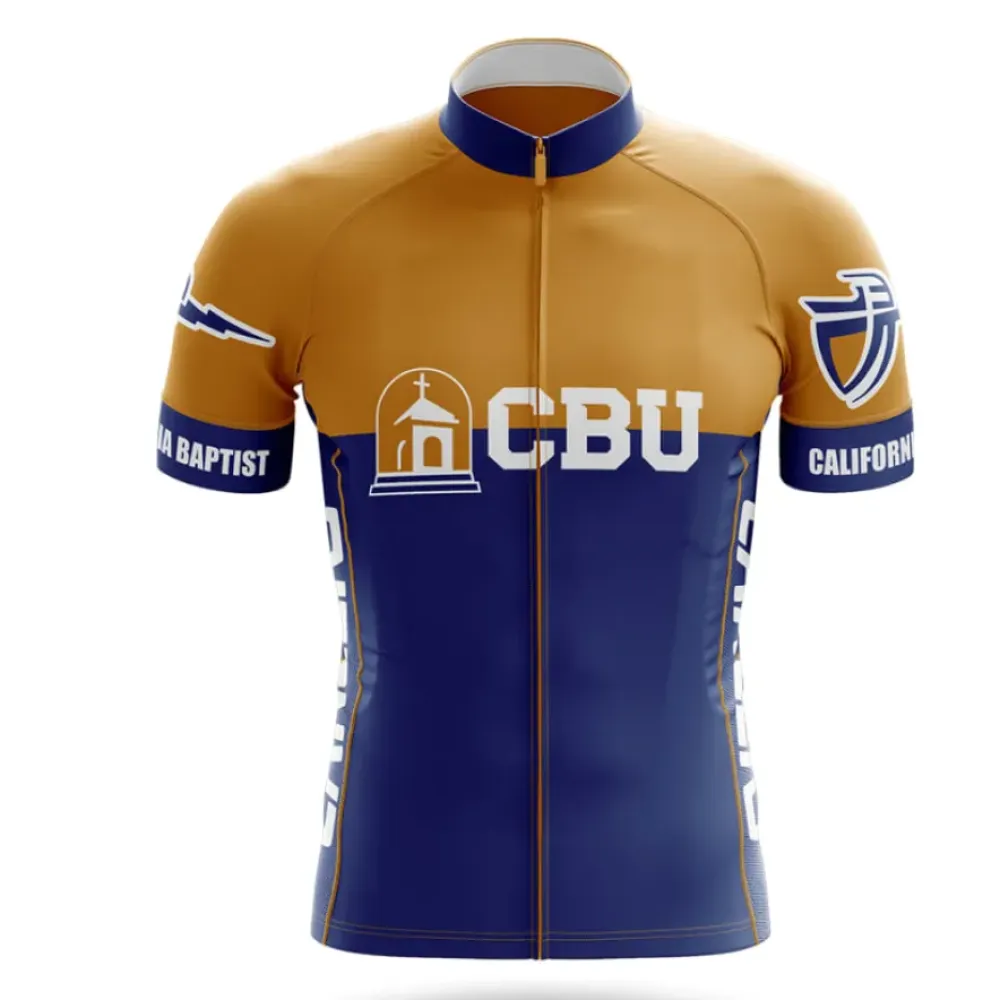 California Baptist University Cycling Jersey Ver.2 Feature Navy/Gold/White