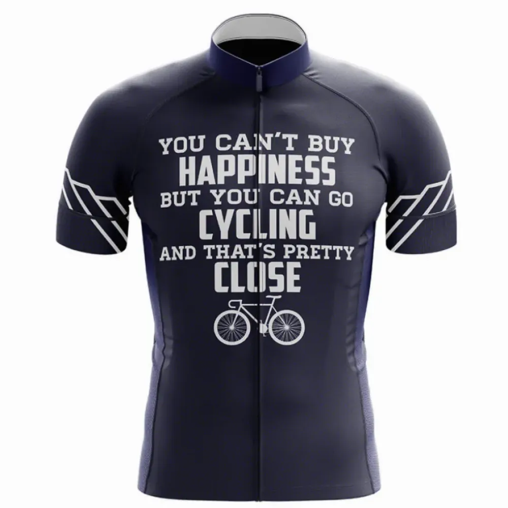 Happiness Men's Cycling Jersey Navy/White/Grey