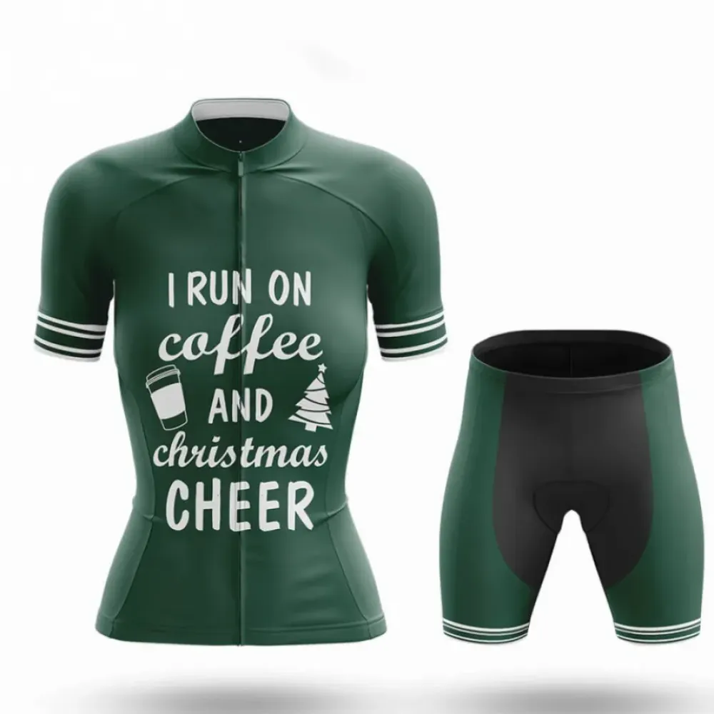 Cycling Kit Coffee and Christmas Green/Black/White