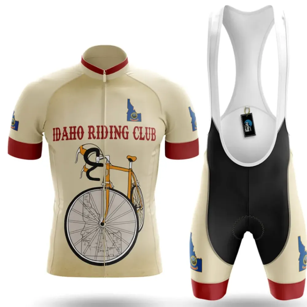 Idaho Riding Club Cycling Kit Vintage Style Beige/Red/Black