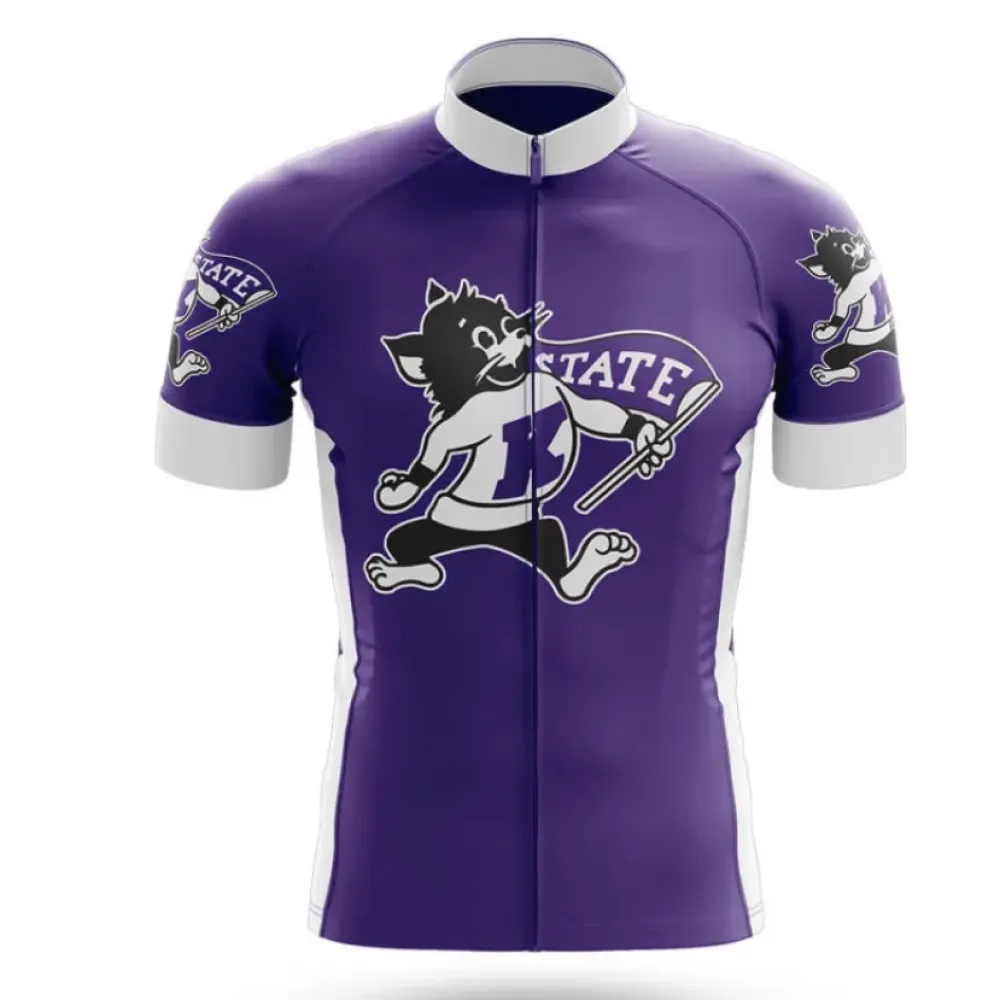 K State Wildcats Cycling Jersey Purple/White/Grey