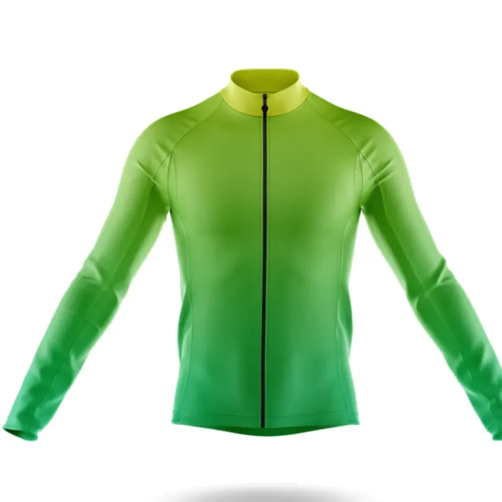 Cycling Jersey Long Sleeve Green Blend