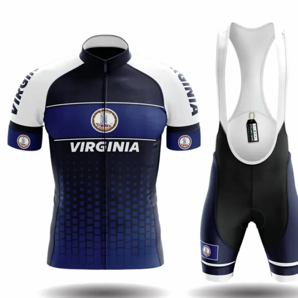 Virginia S1 Cycling Kit Full Set Navy/White/Blue
