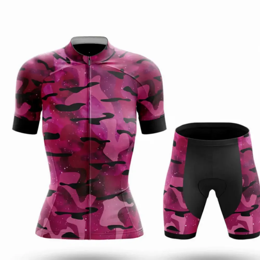 Cosmic Camo Women's Cycling Kit Pink/Black/Magenta