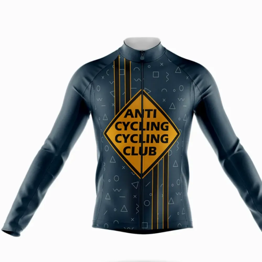 Anti Cycling Club Long Sleeve Navy/Yellow/Black
