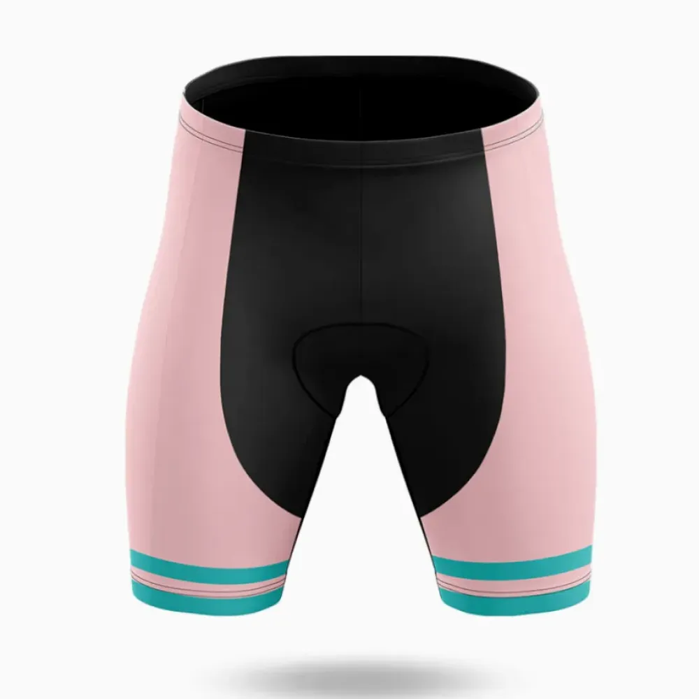 Runs On Tacos Women Cycling Shorts Pink/Teal/Black