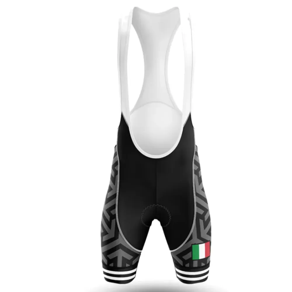 Italy V18 Cycling Bibs Italian Flag Black/White/Grey