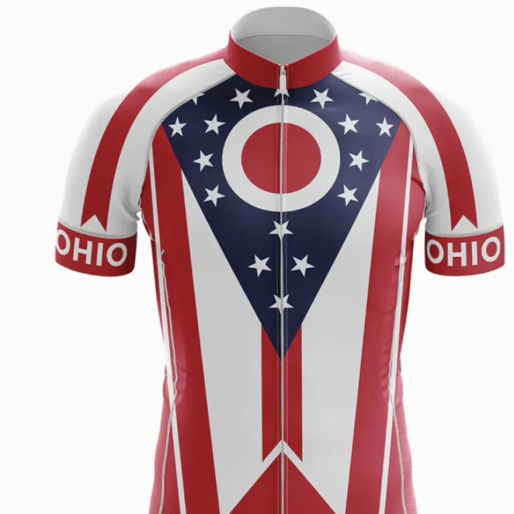 Ohio Men's Cycling Jersey Red/White/Blue