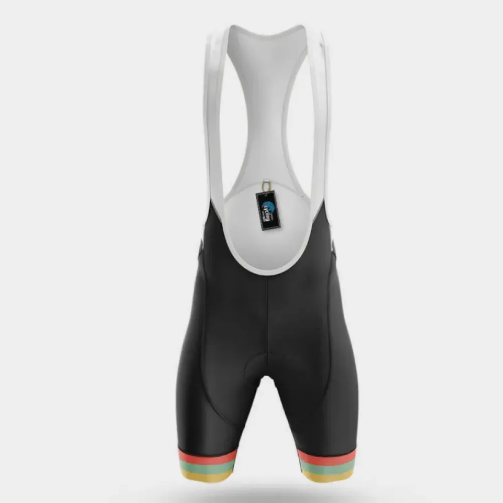 Cycling Bibs Breathable Black/Gold/Red