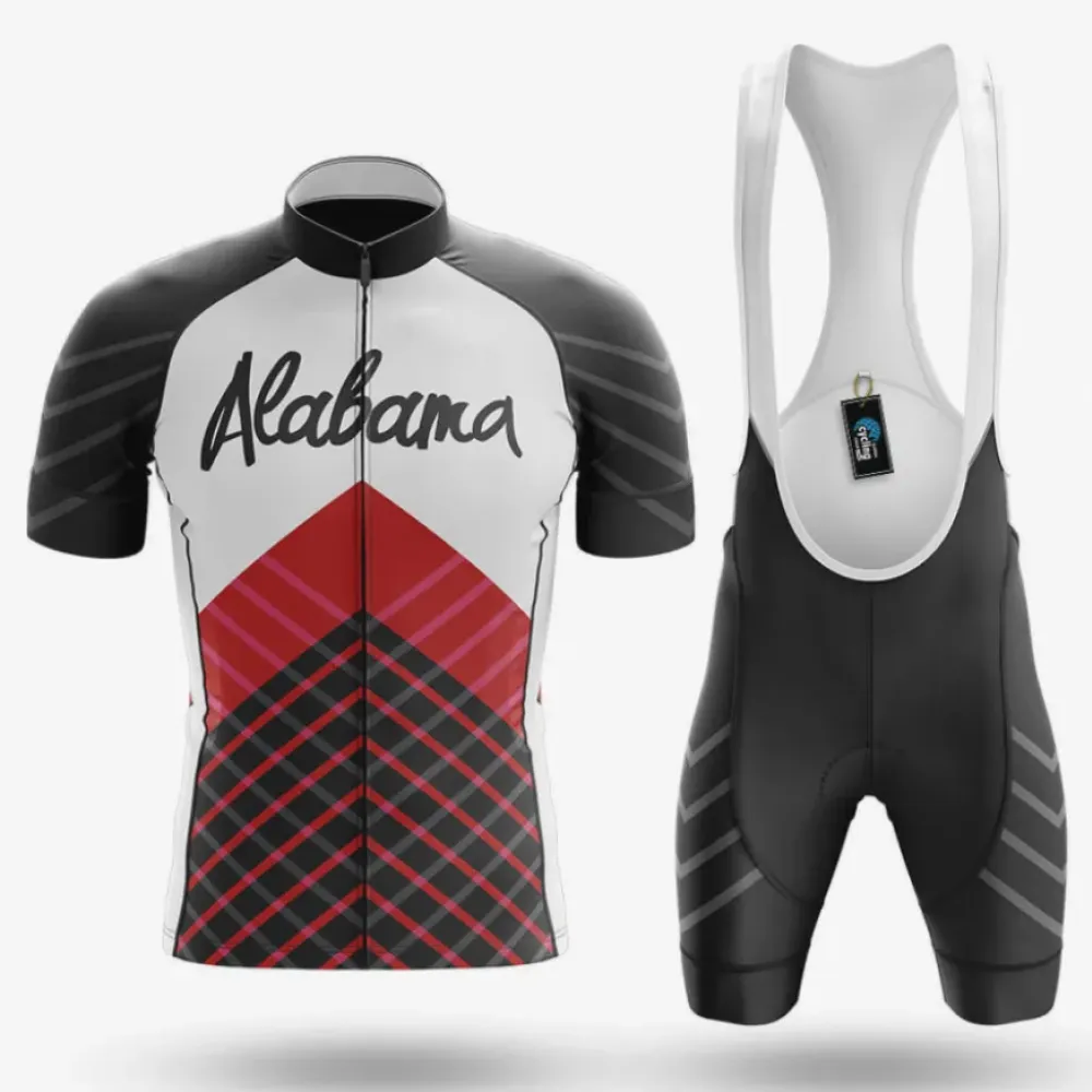 Alabama Symbol Cycling Kit Full Set Black/Red/White