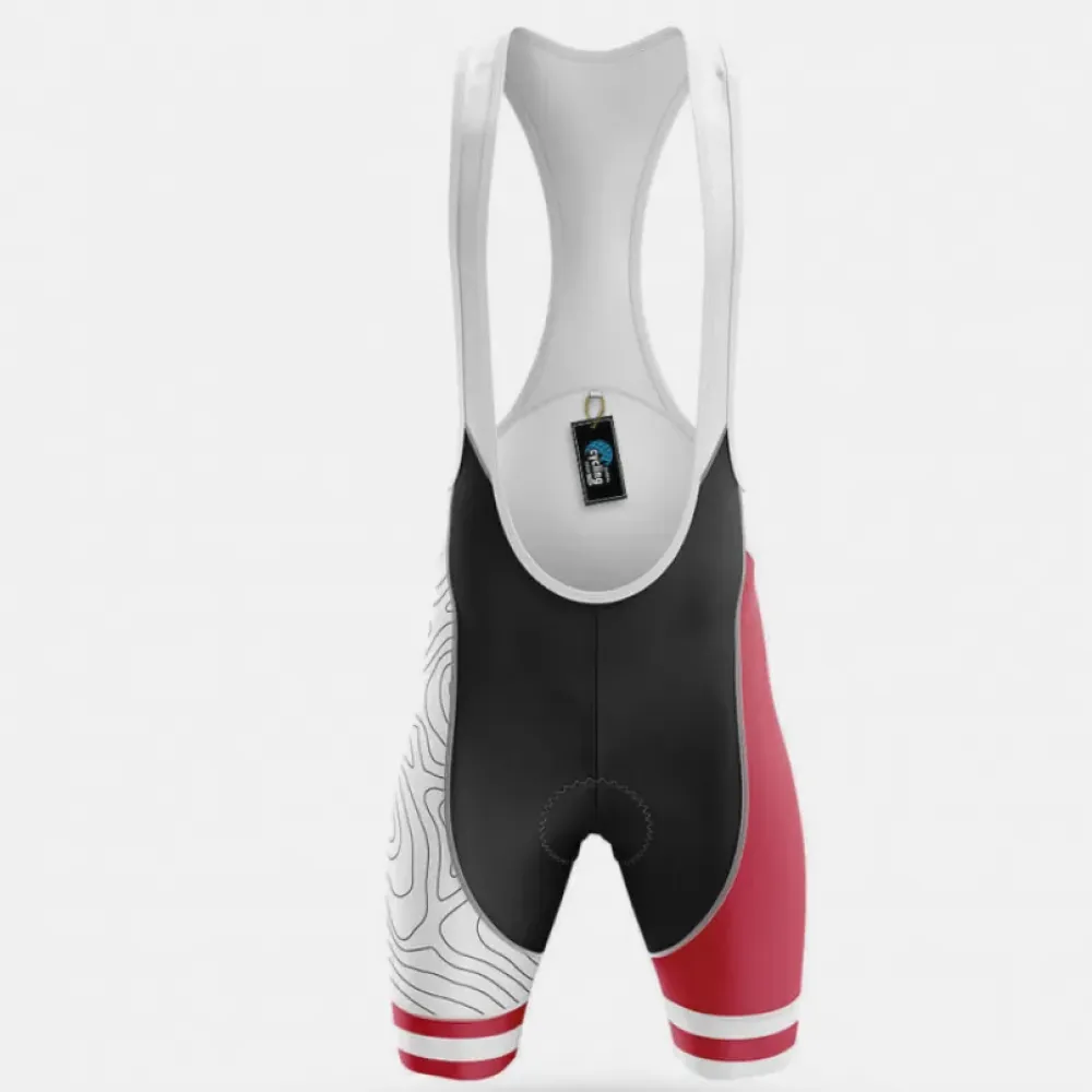 Florida Cycling Bibs Breathable White/Red/Black