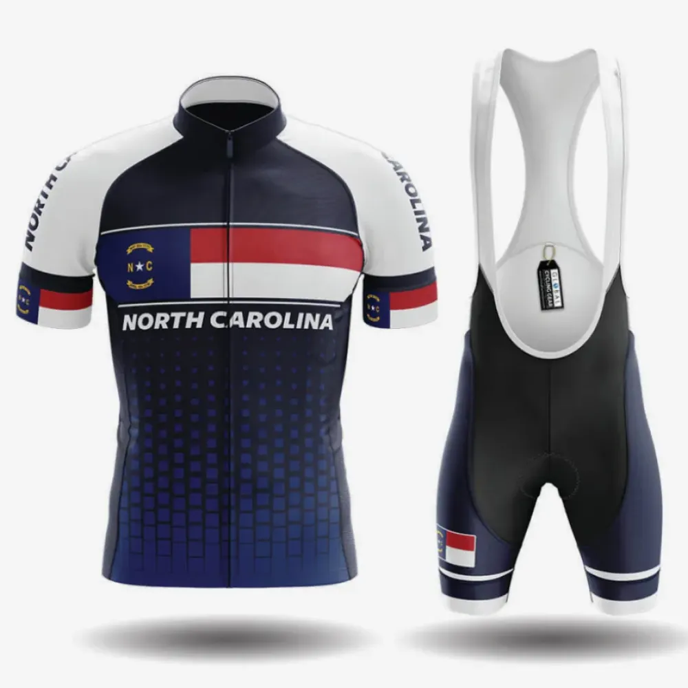 North Carolina S1 Cycling Kit Full Set Navy/White/Red