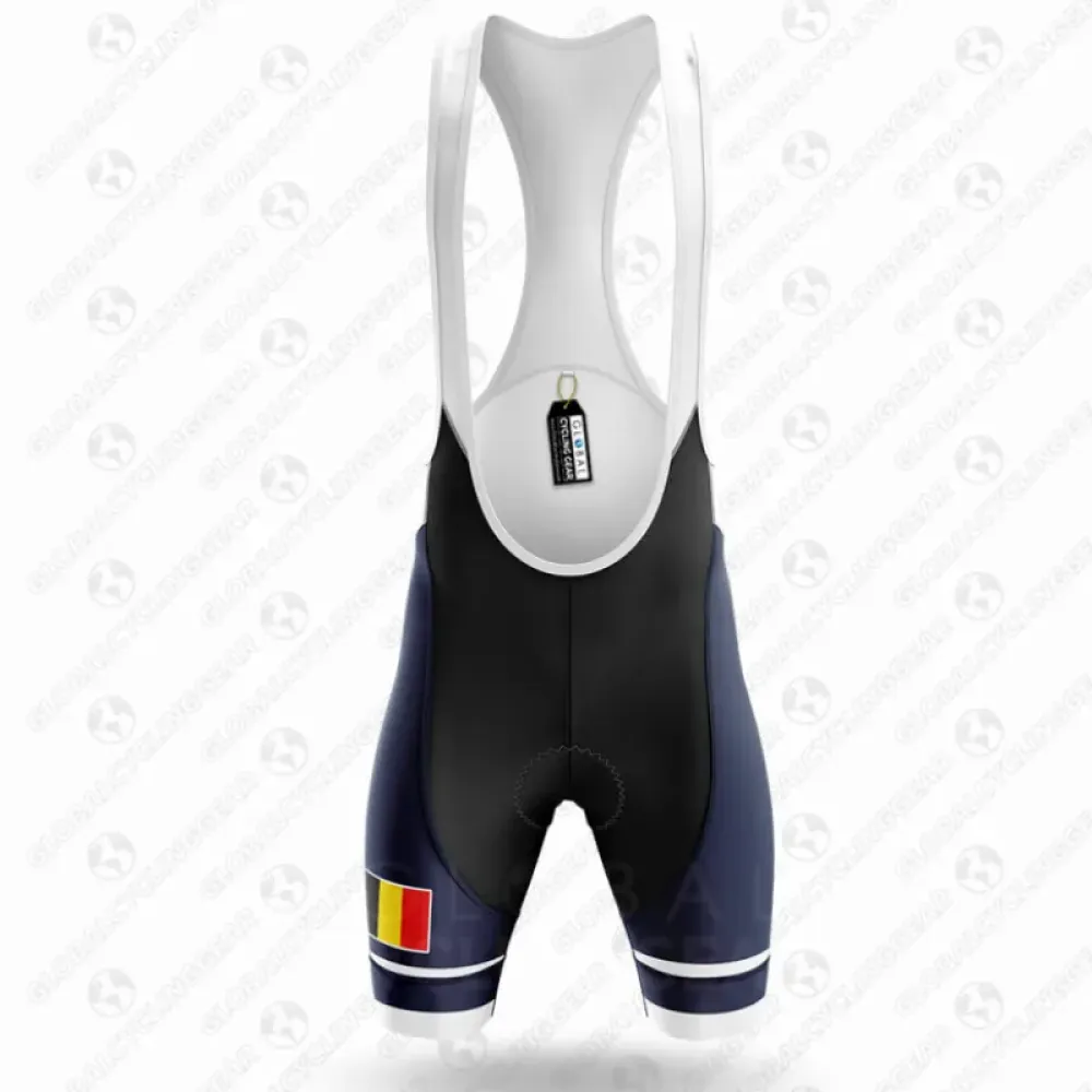 Global Cycling Gear Belgium S1 Bibs Navy/White/Gold