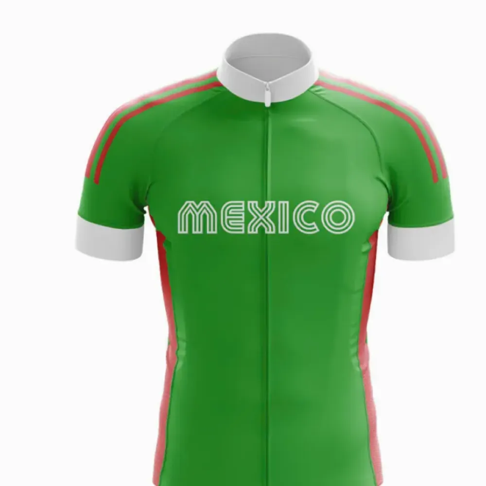 Mexico Retro Cycling Jersey Retro Green/Red/White
