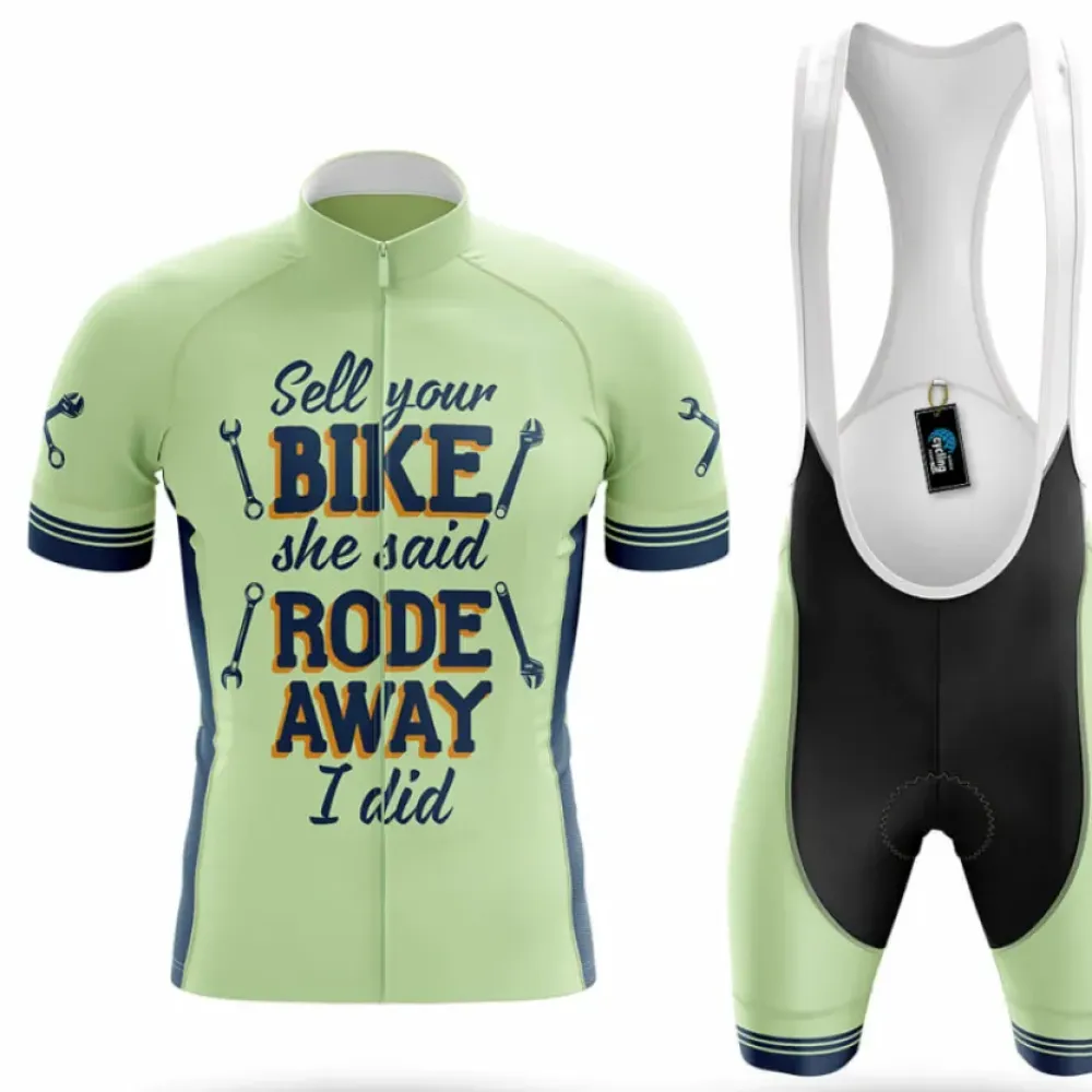 Cycling Kit Full Set Unique Design Mint Green/Black/White