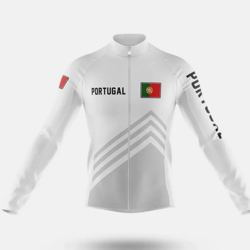 Portugal S5 Long Sleeve White/Grey/Red