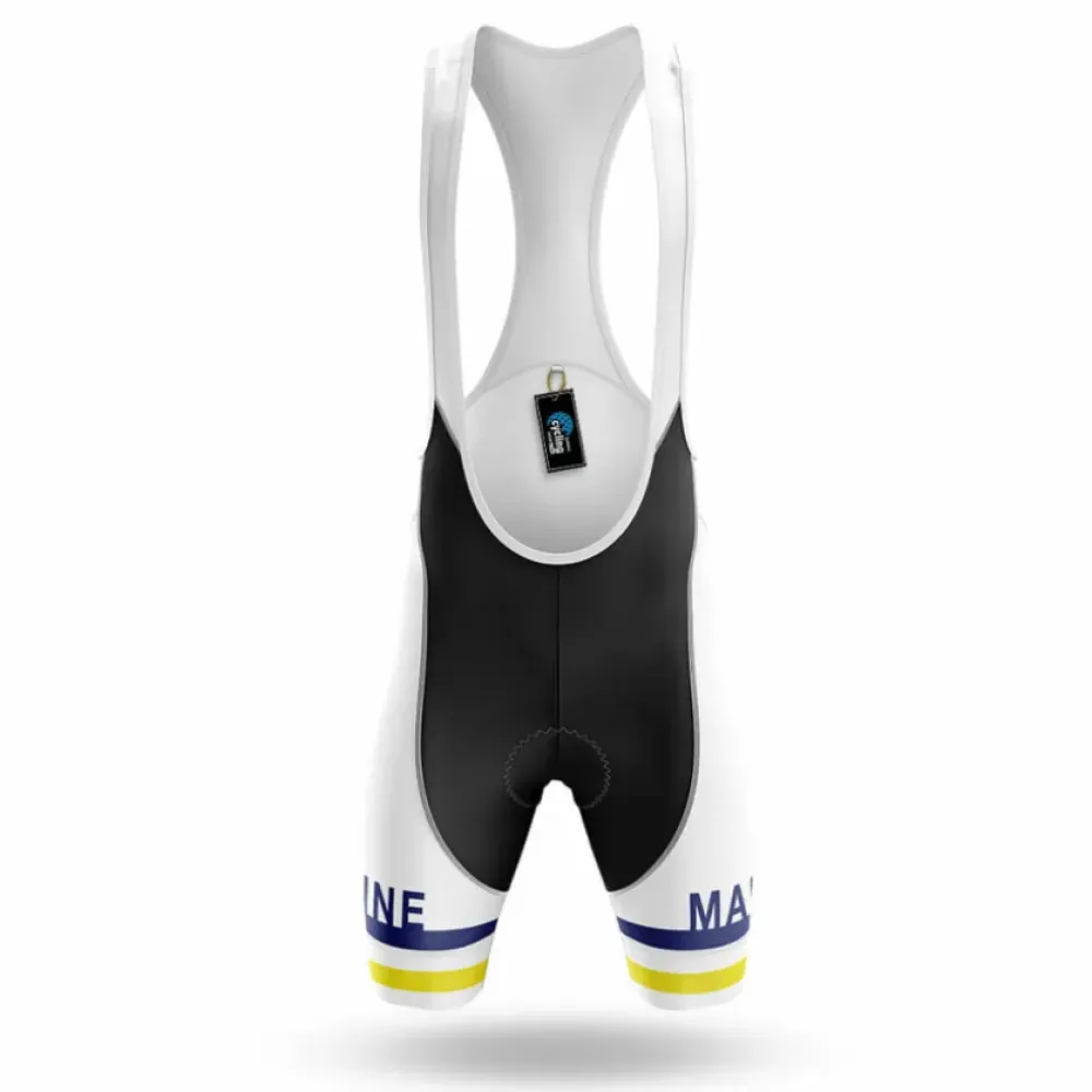 Maine Symbol Cycling Bibs White/Black/Yellow