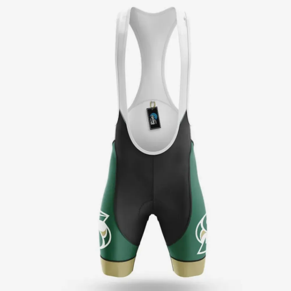 California State University Sacramento USA Cycling Bibs Comfortable Green/White/Black