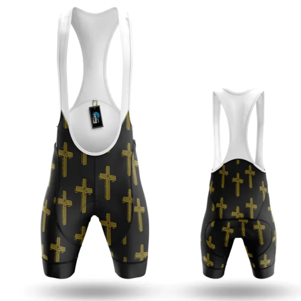 Holy Cross Cycling Kit Cross Pattern Black/Gold/White