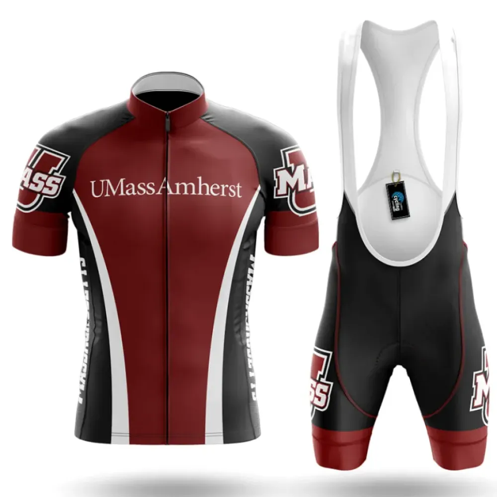 University of Massachusetts Amherst Cycling Kit Full Set Full Coverage Maroon/Black/White