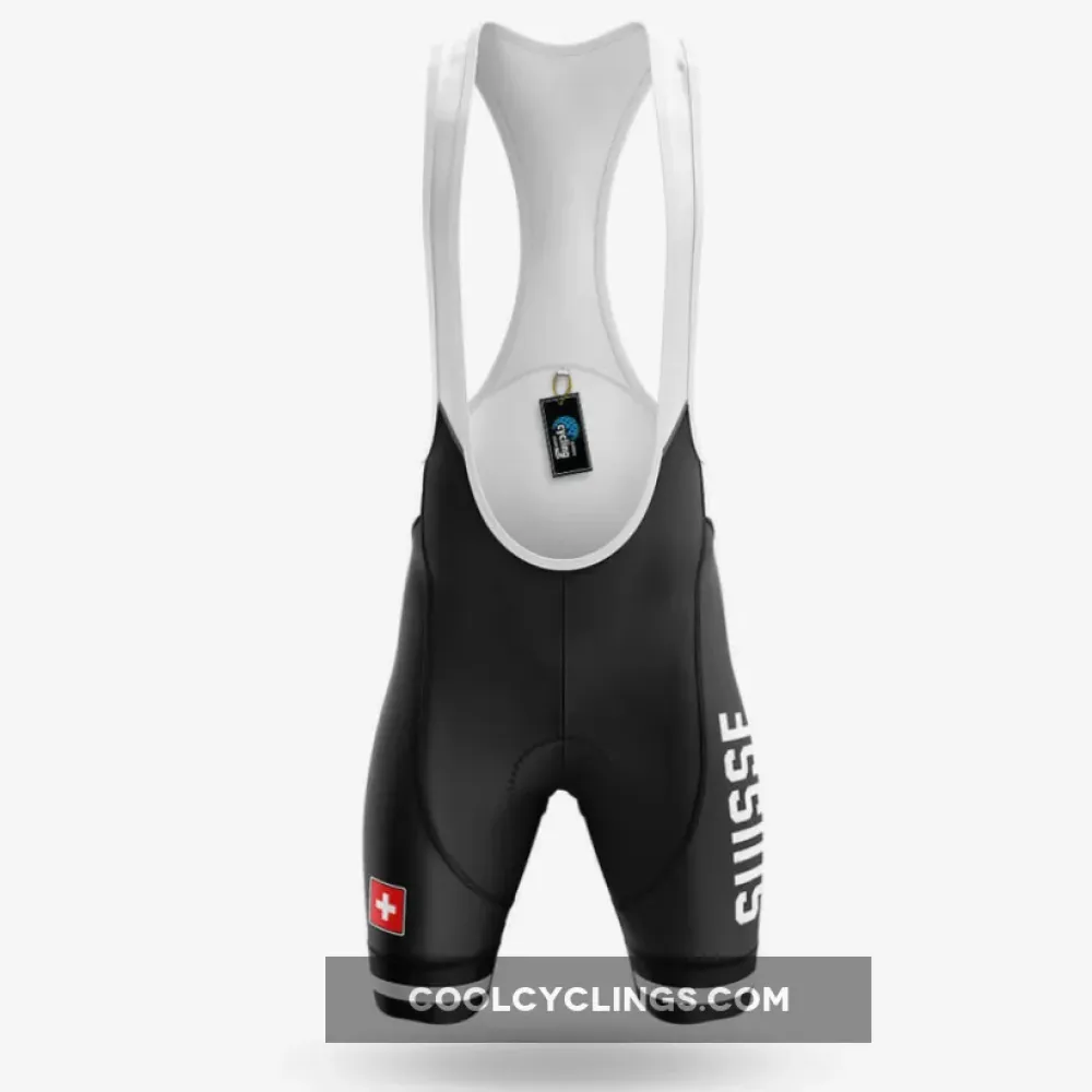 Suisse S5 Breathable Black/White/Grey Cycling Bibs