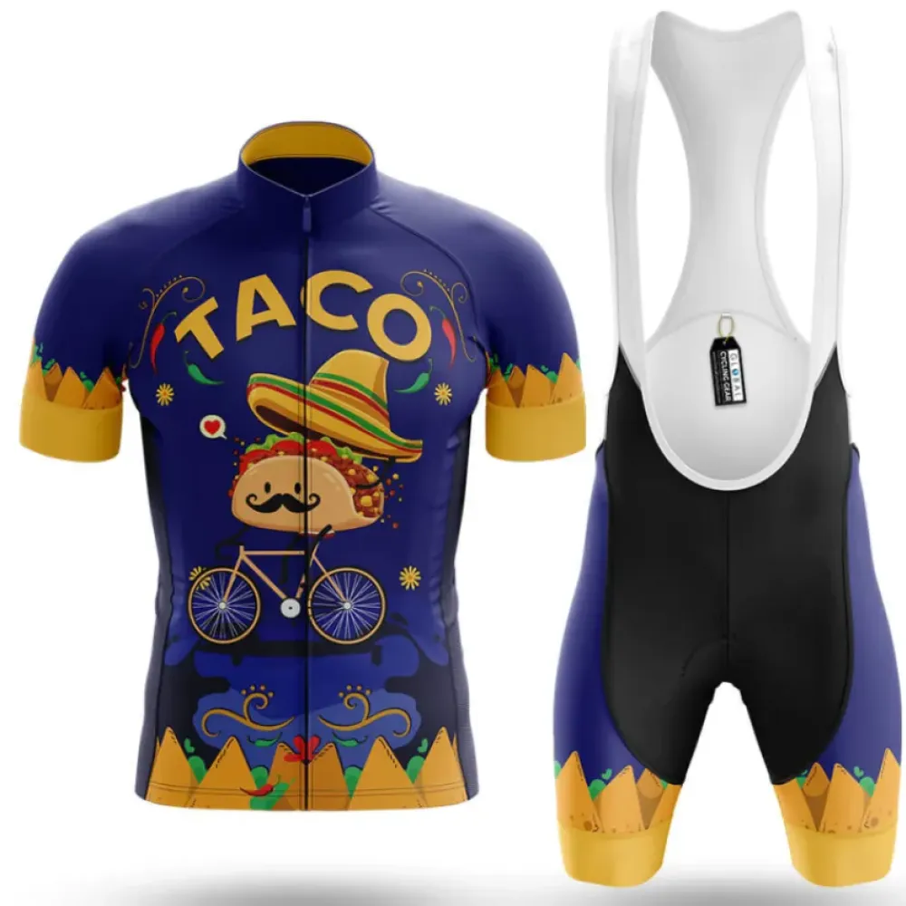 Taco Bicycle Cycling Kit Colorful Navy/Yellow/Blue