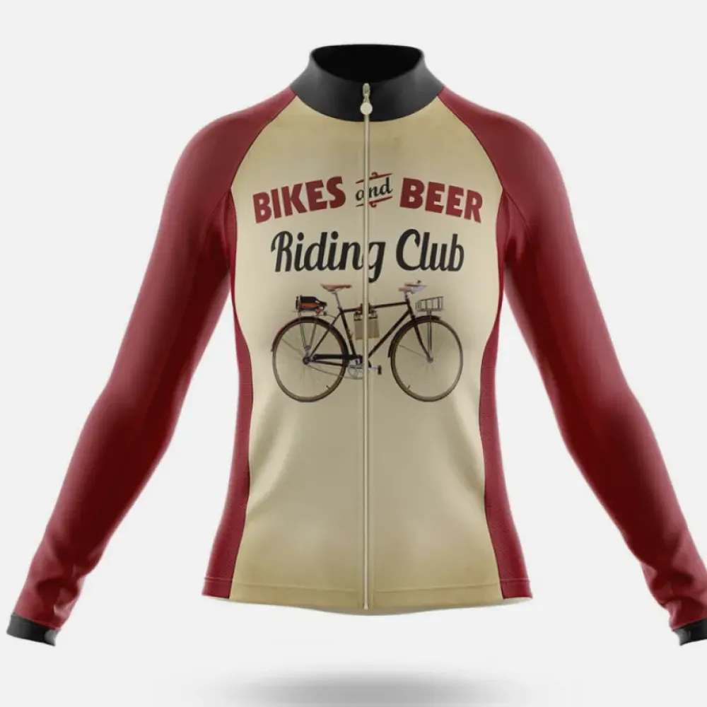 Retro Beer Riding Club Vintage Retro Cream/Burgundy/Black
