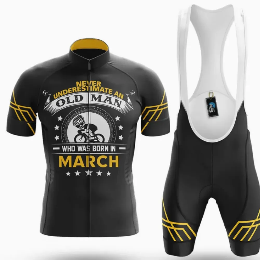 March Cycling Kit Bold Design Black/Gold/White