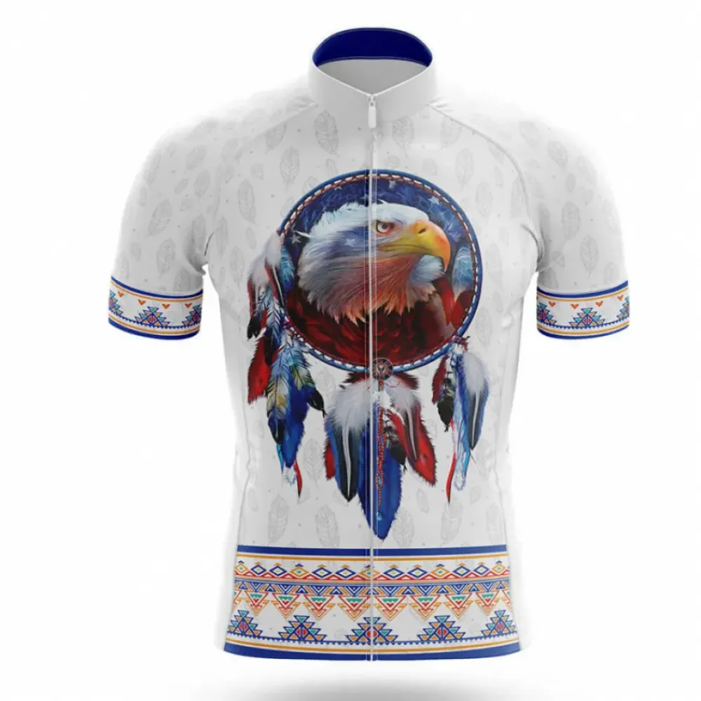 Native Eagle V5 Cycling Jersey Blue/White/Gold