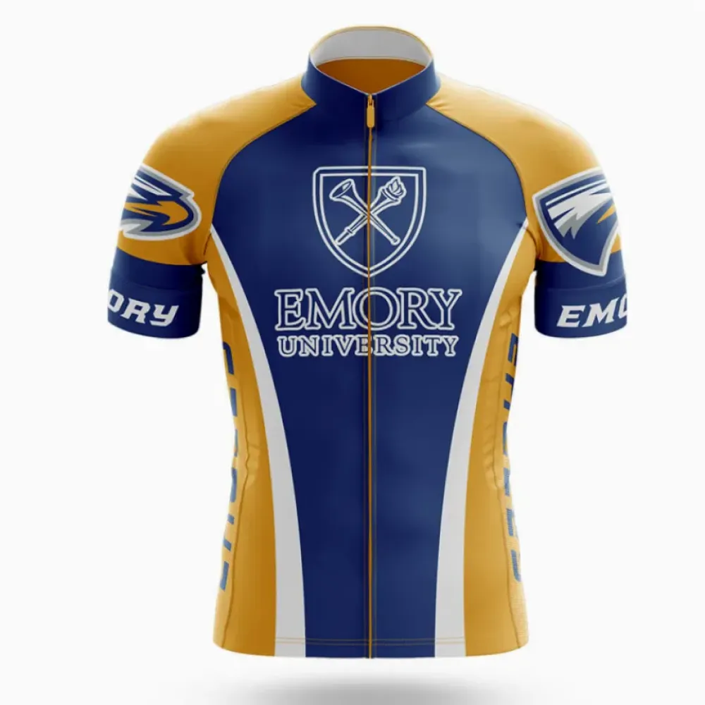 Emory University Cycling Jersey Blue/Gold/White