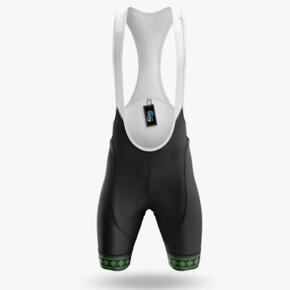 Cycling Bibs Breathable White/Black/Green