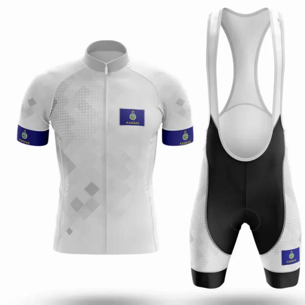 Kansas Cycling Kit Full Set Ver.2 White/Black/Grey