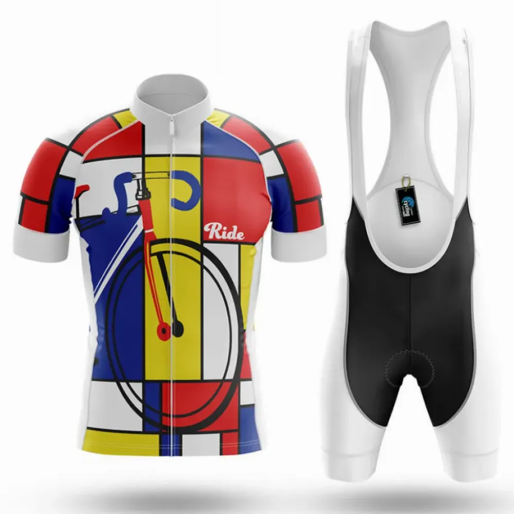 Cubism Cycling Kit Abstract Red/Yellow/Blue