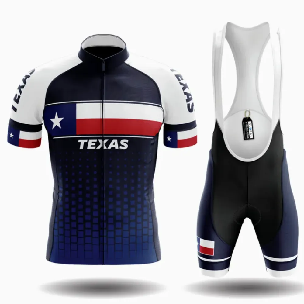 Texas S1 Cycling Kit Full Set Navy/White/Red