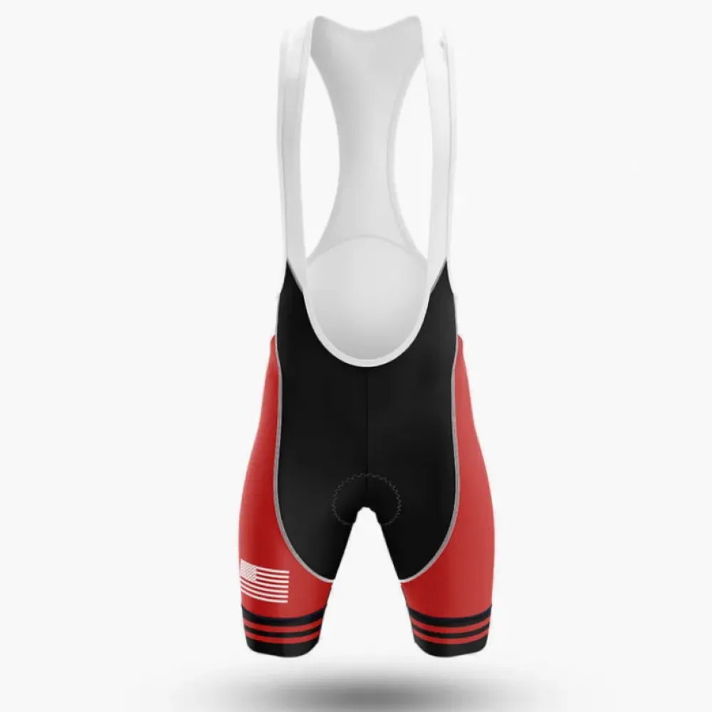 Red Friday Cycling Bibs Comfortable Black/Red/White