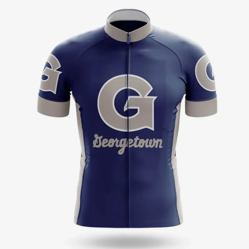 Georgetown Cycling Jersey Premium Navy/Grey/White