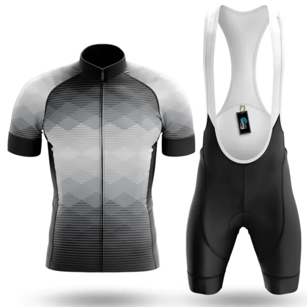 Cycling Kit Black/White/Grey Full Set