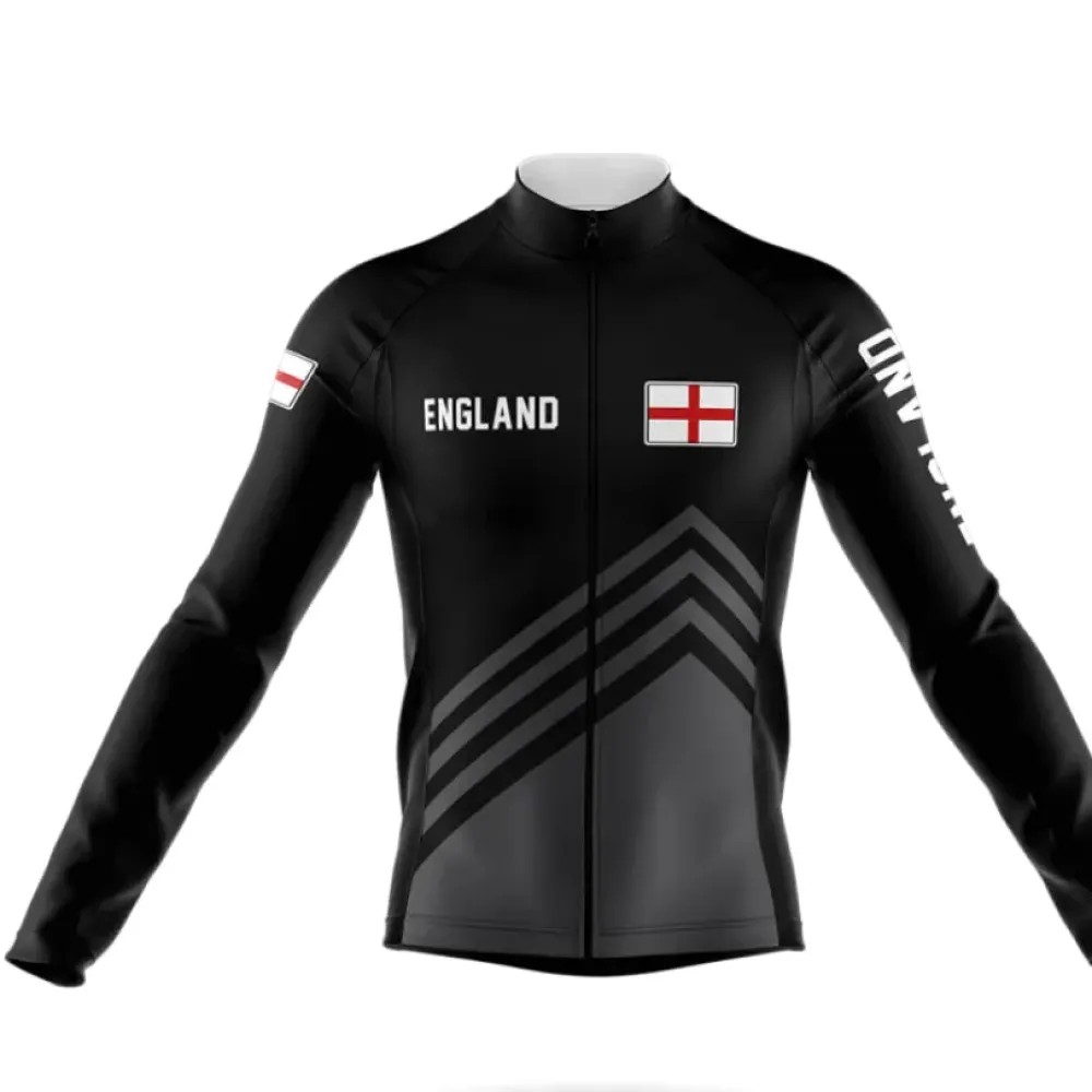 England S5 Long Sleeve Black/Red/Grey