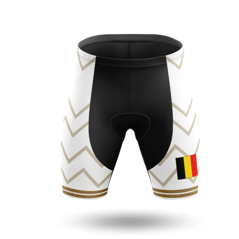 Belgium Cycling Shorts White/Gold/Black
