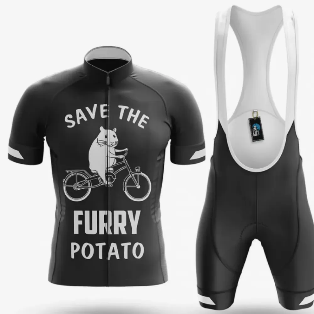 Cycling Kit Furry Potato Black/White/Grey