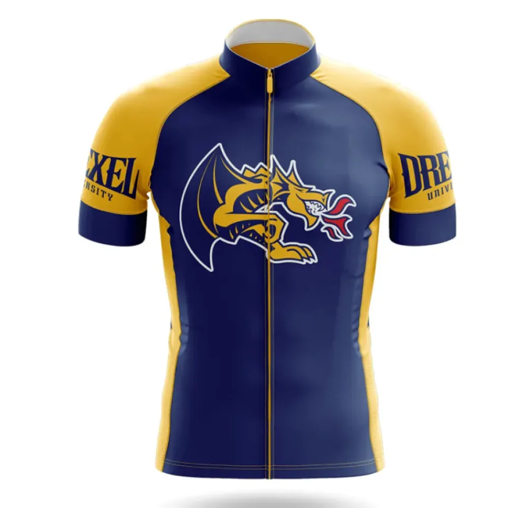 Drexel Dragons Cycling Jersey Navy/Yellow/Gold