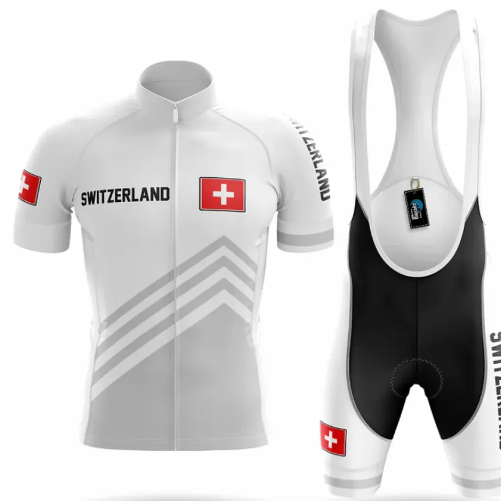 Switzerland S5 Cycling Kit Full Set White/Black/Grey